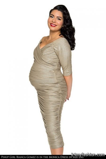 Silver maternity dress