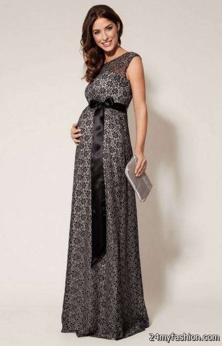 Silver maternity dress