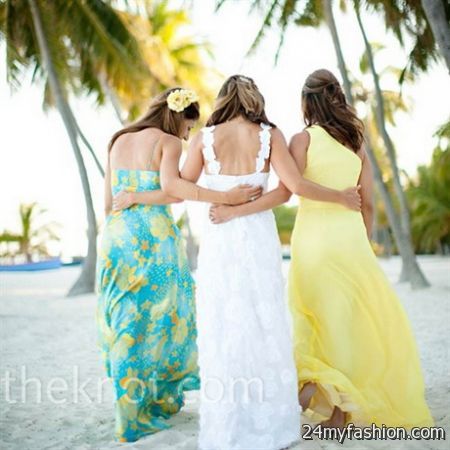Tropical bridesmaid dresses