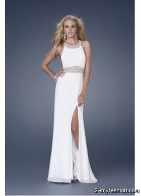 White long formal dresses