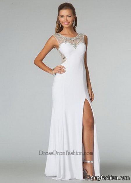 White long formal dresses