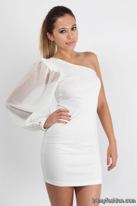 White one shoulder dress review