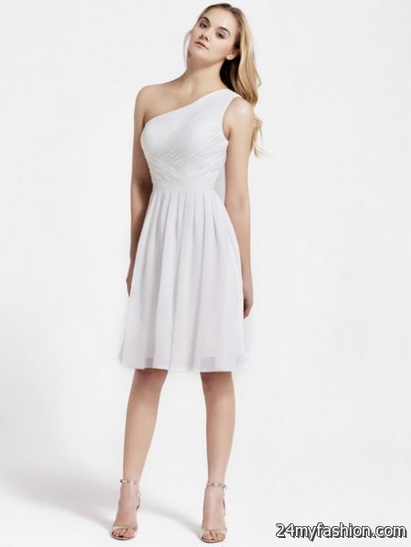 White one shoulder dress review