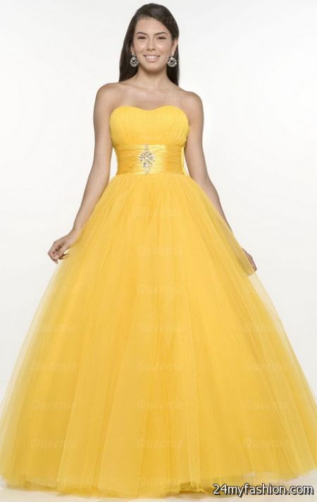 Yellow ball dress