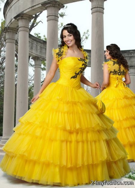 Yellow ball dress