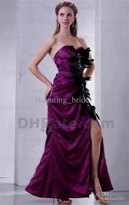 black and dark purple prom dresses