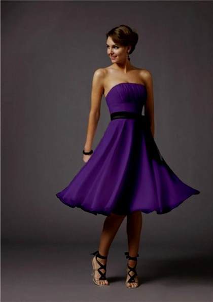 black and purple cocktail dress