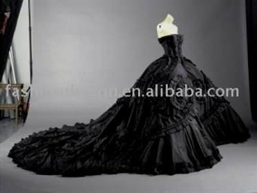 black ball gown wedding dresses