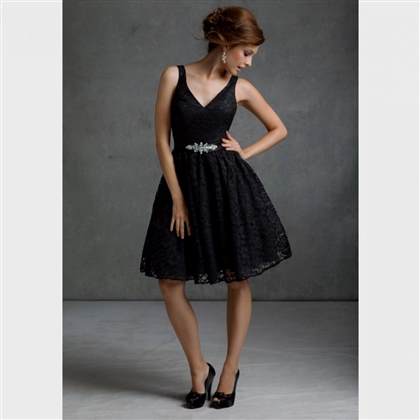 black bridesmaid dresses short with sleeves