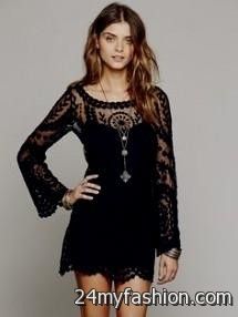 black lace sleeve dress review