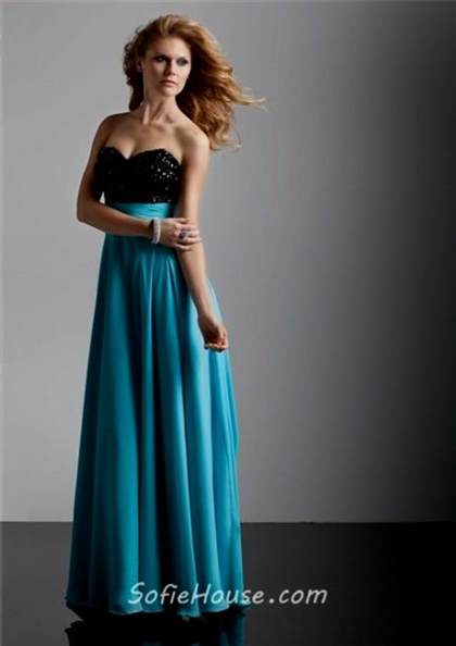 blue and black prom dress