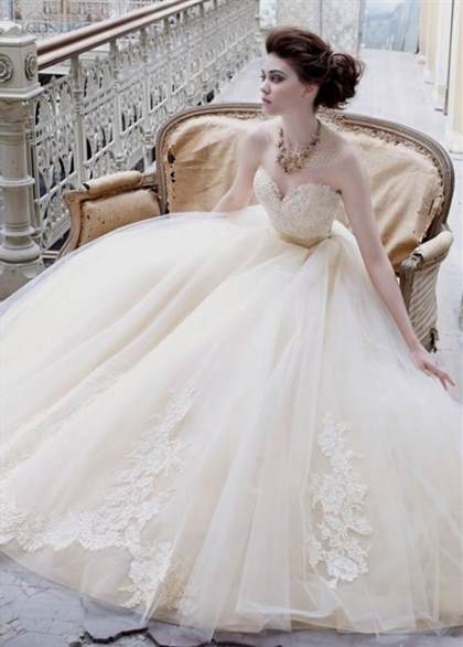 champagne ball gown wedding dresses