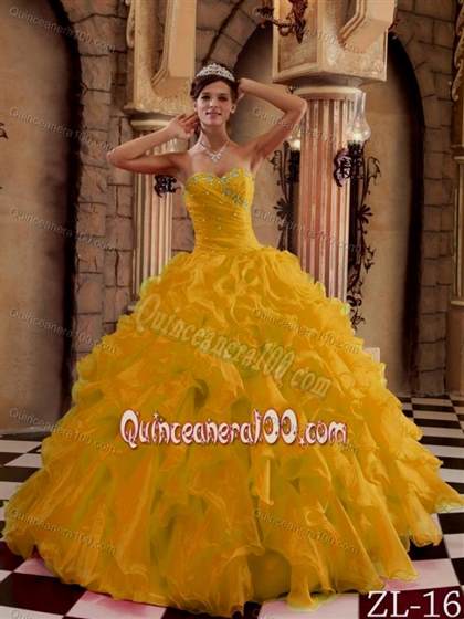gold quinceanera dresses