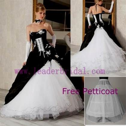 gothic wedding dresses black and white