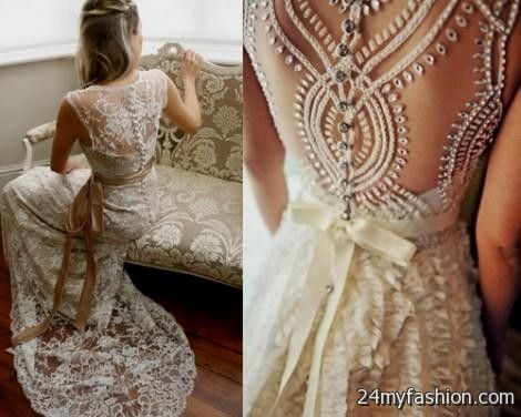 illusion back wedding dress