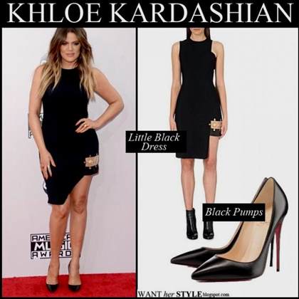 khloe kardashian black dress