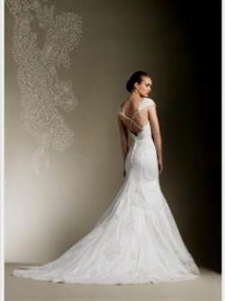 lace sleeve wedding dress open back