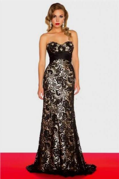 long black lace prom dresses