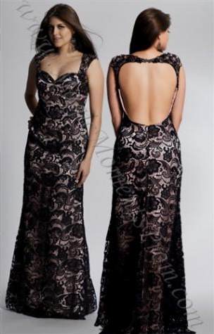 long black lace prom dresses