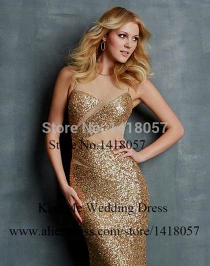 long prom dresses gold