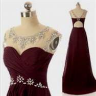 maroon chiffon prom dress