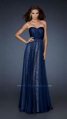navy blue and gold prom dress