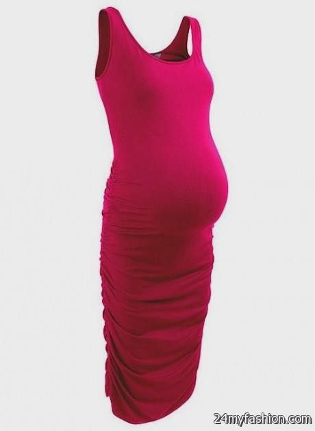 pink and blue maternity dress review