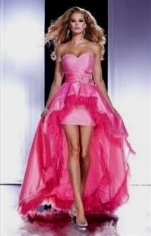 pink high low sweet 16 dresses