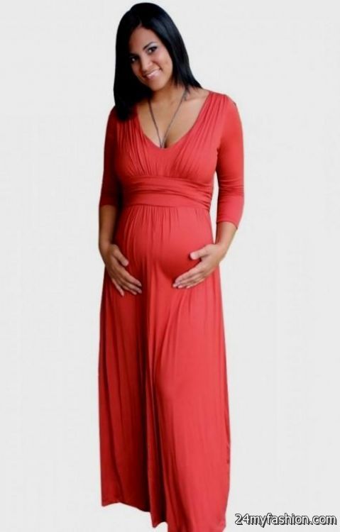 pink maternity maxi dress review