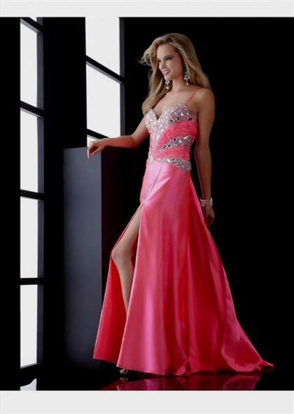 pink prom dresses with straps