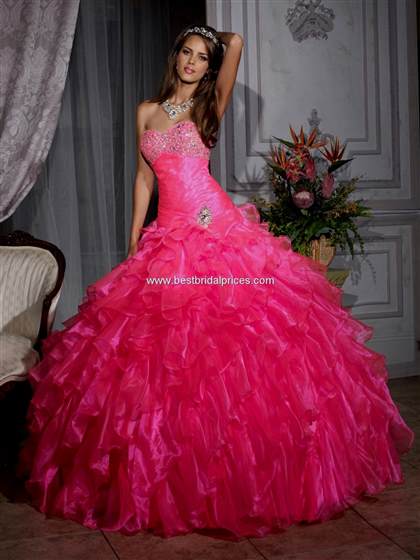 pink traditional mexican quinceanera dresses