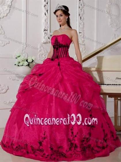 quinceanera dresses black and pink
