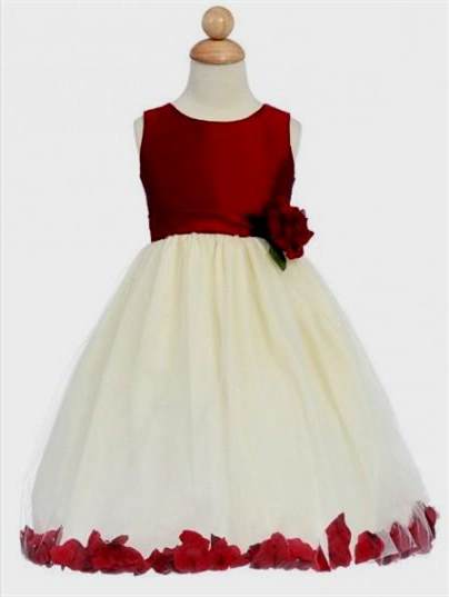 red and ivory flower girl dresses