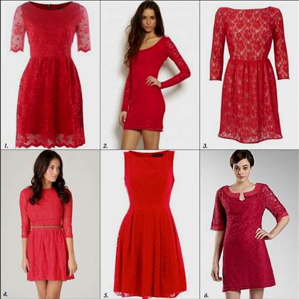 red lace dresses for women