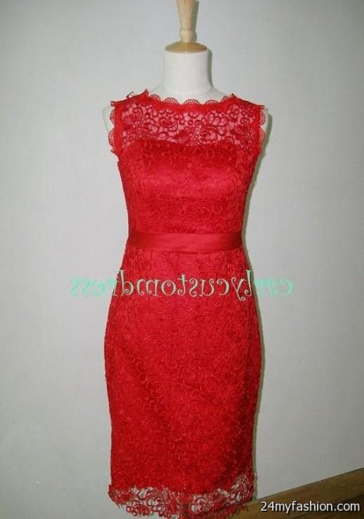 red short bridesmaid dresses with lace review