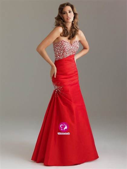 red sweetheart mermaid prom dress