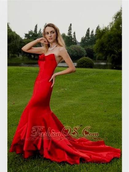 red sweetheart mermaid prom dress
