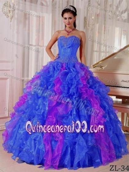 royal blue and purple quinceanera dresses