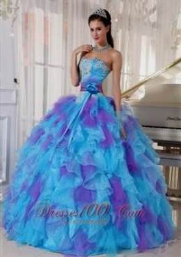royal blue and purple quinceanera dresses
