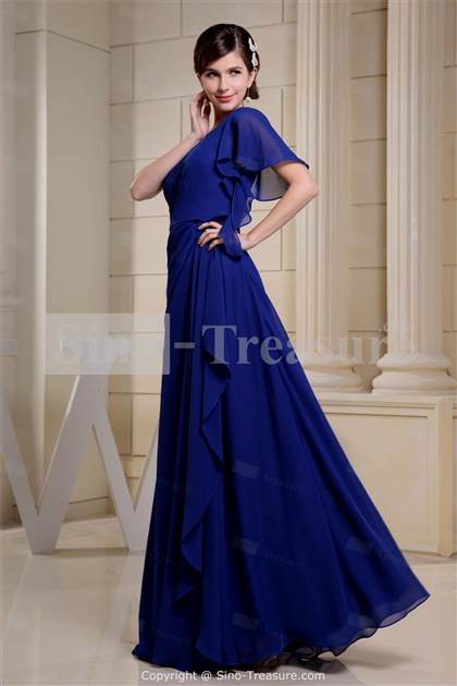 royal blue chiffon bridesmaid dress