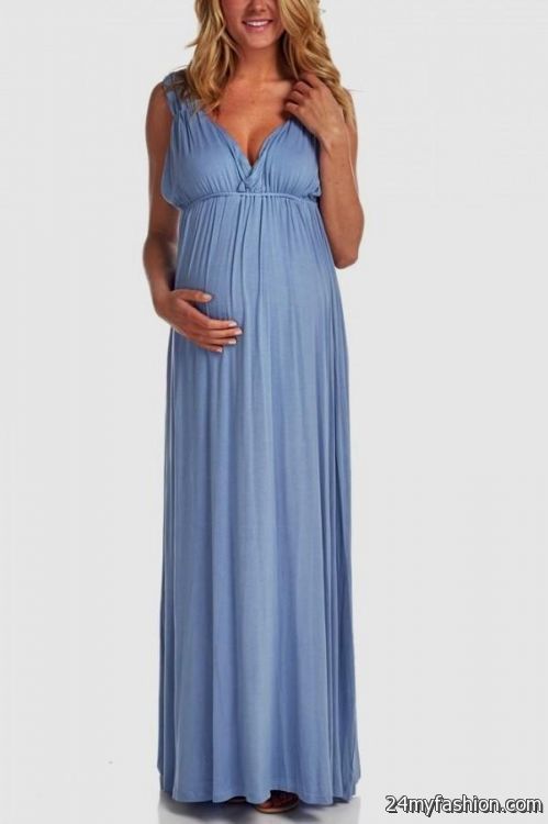 royal blue maternity maxi dress