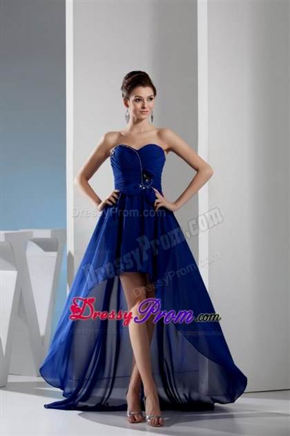royal blue prom dresses high low