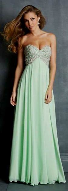 seafoam green prom dress