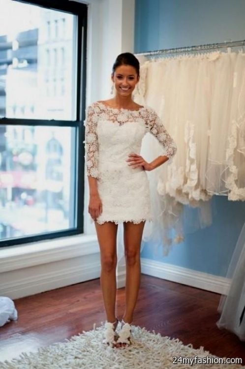 short white lace wedding dresses