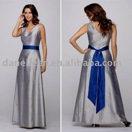 silver and royal blue bridesmaid dresses