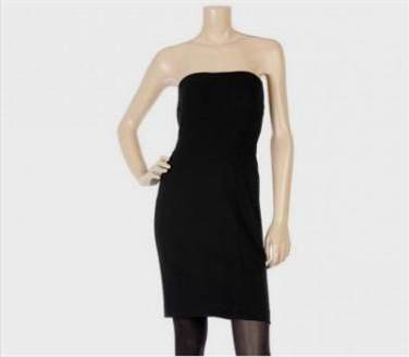 strapless black fitted dress