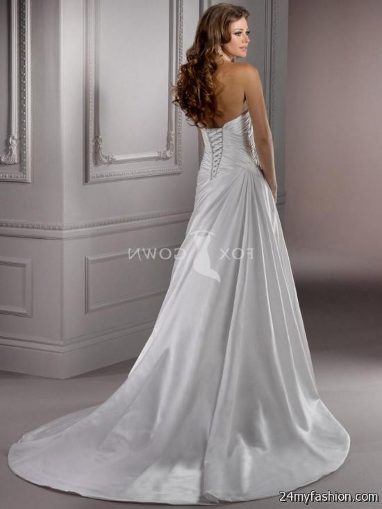 strapless corset back wedding dress review