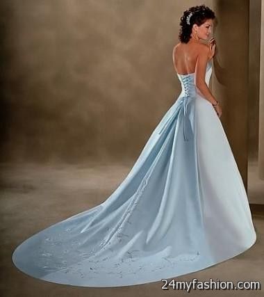 white and baby blue wedding dresses review