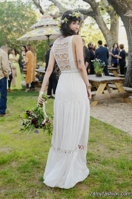 white bohemian wedding dress review