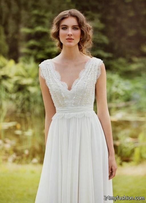 white bohemian wedding dress review